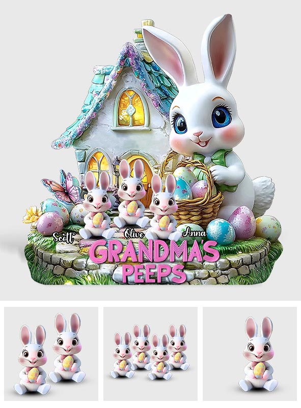 Grandma's Peeps - Personalized Grandma Custom Shaped Acrylic Plaque