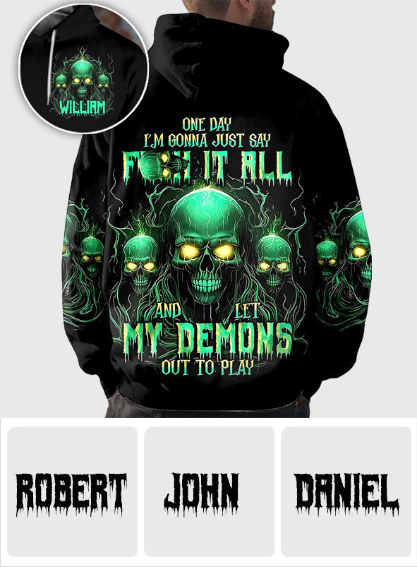 My Demons - Personalized Skull All Over Shirt