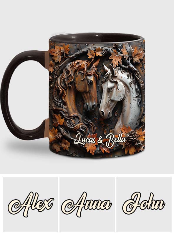 Mug personnalisé « C'est toi et moi » avec motif cheval