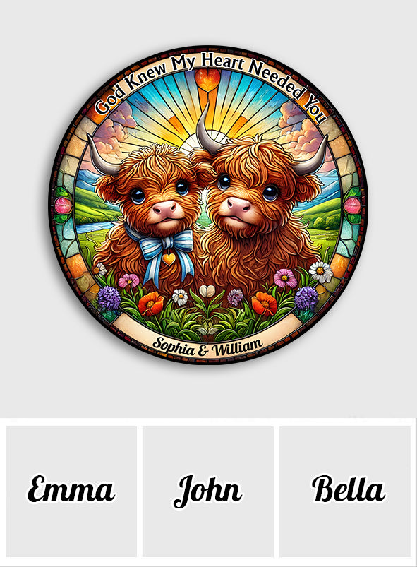 Dieu savait que mon cœur avait besoin de toi - Panneau rond en bois personnalisé