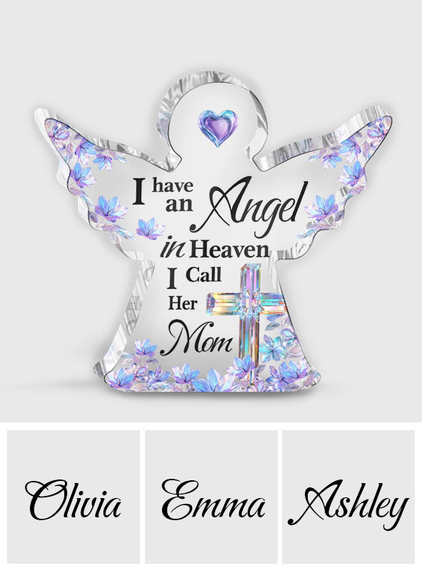 Ange au Ciel - Plaque commémorative personnalisée en acrylique de forme personnalisée