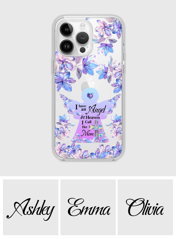 Angel In Heaven - Personalized Memorial Clear Phone Case