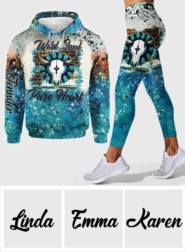 Wild Soul Pure Heart - Ensemble western personnalisé (sweat à capuche et legging)