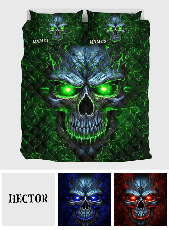 Awesome Skull - Personalized Skull Quilt Set