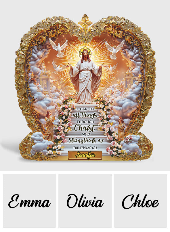 I Can Do All Things - Personalized Christian Custom Shaped Acrylic Plaque