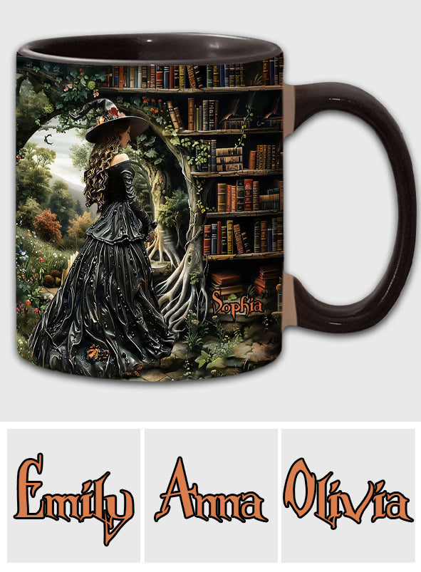 Une sorcière qui aime les livres - Mug personnalisé à motif livre