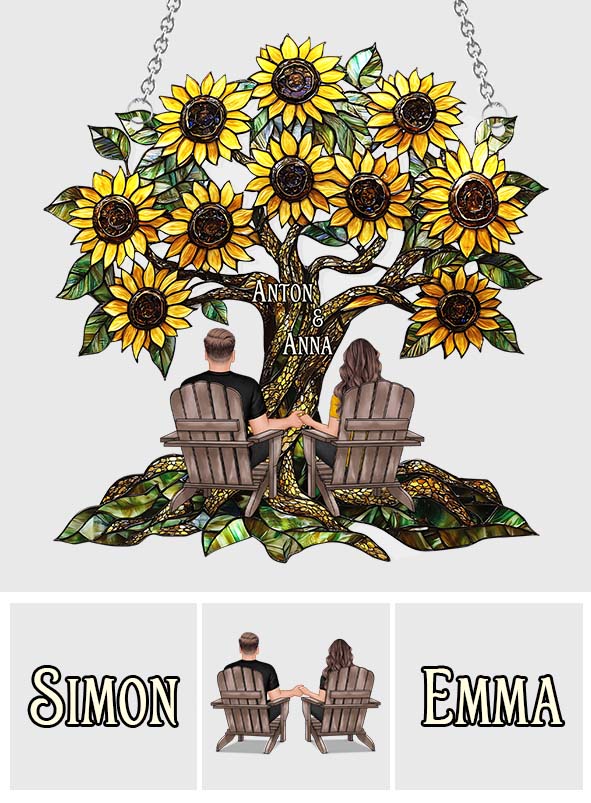 Toi et moi - Attrape-soleil personnalisé pour couple, à suspendre à la fenêtre