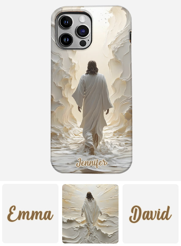 Marchez avec Dieu - Coque de téléphone personnalisée avec impression chrétienne intégrale