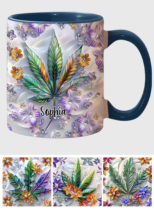 Mug personnalisé « Belle Feuille » avec motif de cannabis