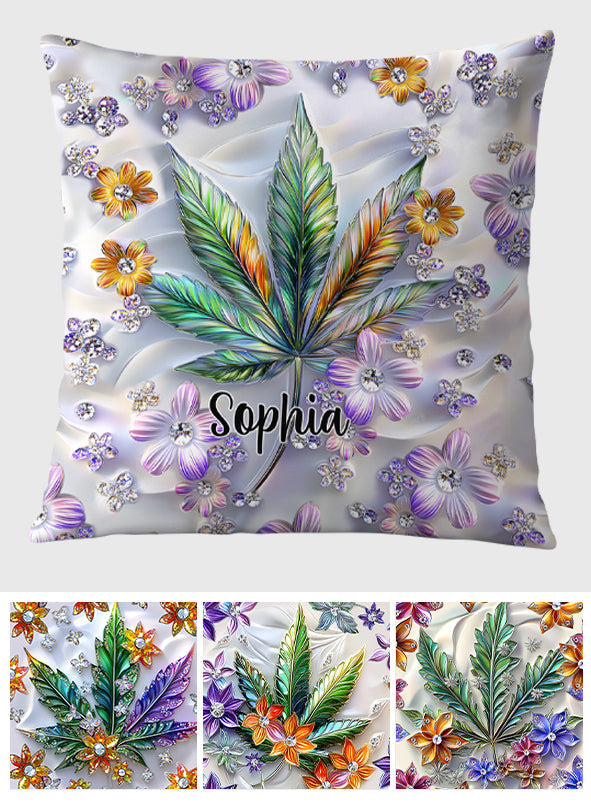 Coussin décoratif personnalisé « Belle feuille » - Motif « Mauvaises herbes »