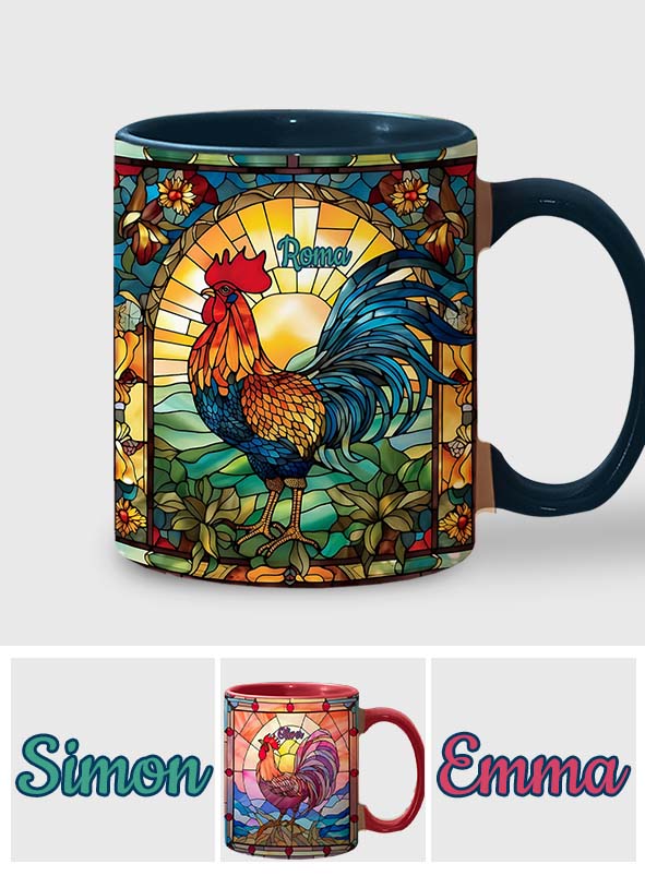 Stunning Roster - Personalized Chicken Accent Mug