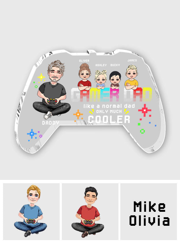 Gamer Dad - Personalized Video Game Custom Shaped Acrylic Plaque
