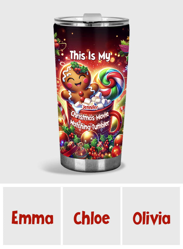 Movie Watching Tumbler - Personalized Tumbler