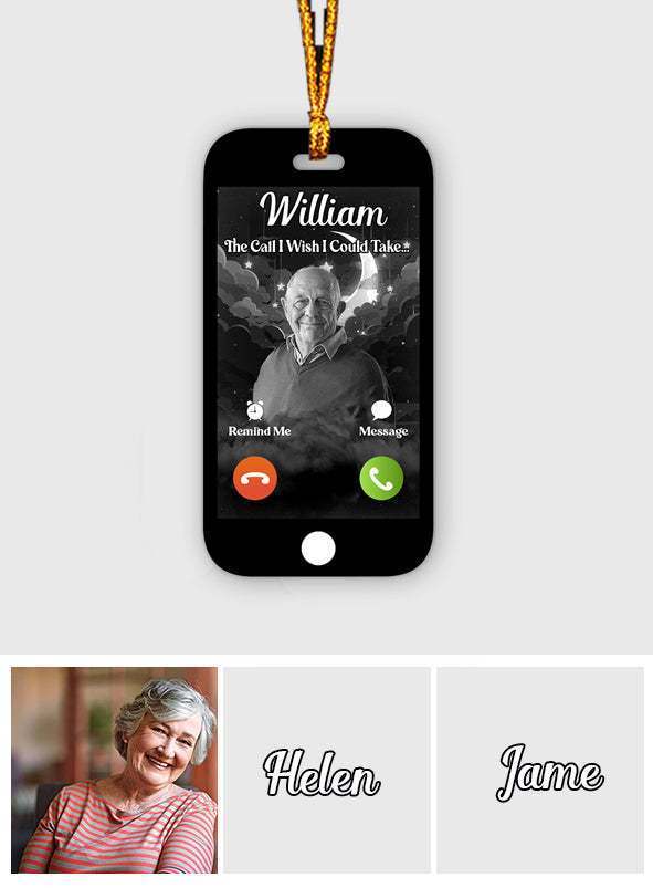 L'appel que j'aurais aimé pouvoir répondre - Ornement commémoratif personnalisé