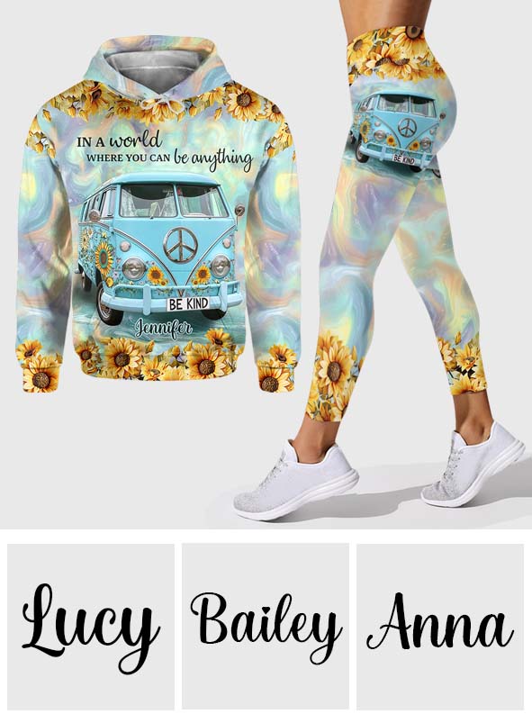 Be Kind - Personalized Hippie Hoodie and Leggings