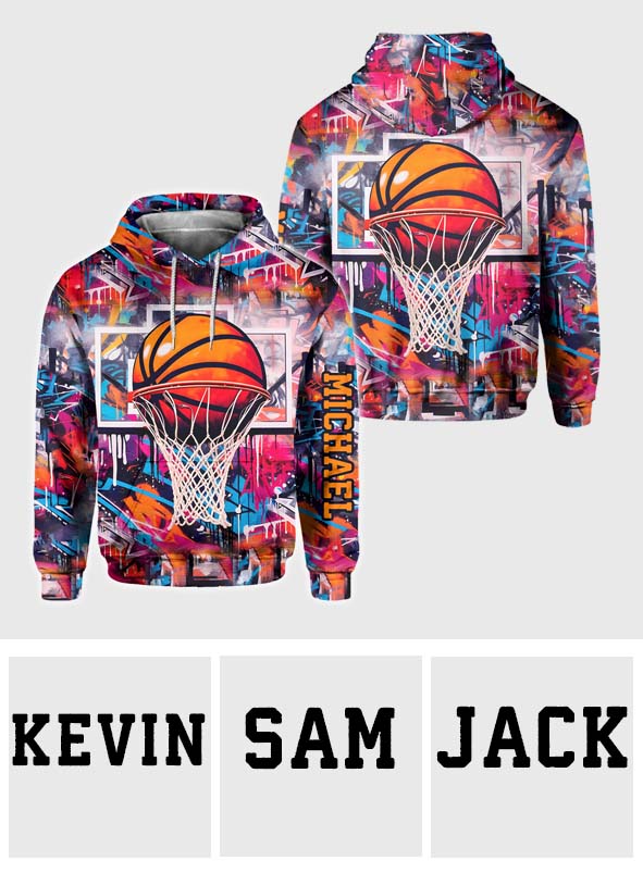 T-shirt personnalisé avec un design de basketball stylé - T-shirt intégral basketball