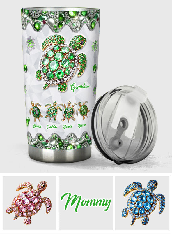 Grandma Of Little Turtles - Personalized Grandma Tumbler
