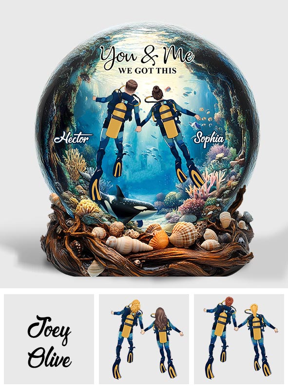 You & Me We Got This - Personalized Scuba Diving Custom Shaped Acrylic Plaque