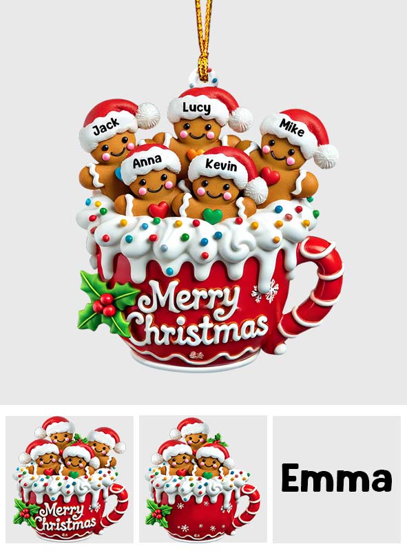 Merry Christmas - Personalized Family Ornament