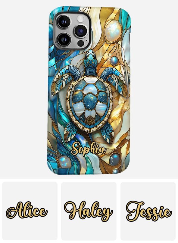 Artistic Turtle - Personalized Turtle Full Print Phone Case