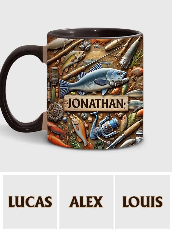 Fishing - Personalized Fishing Accent Mug