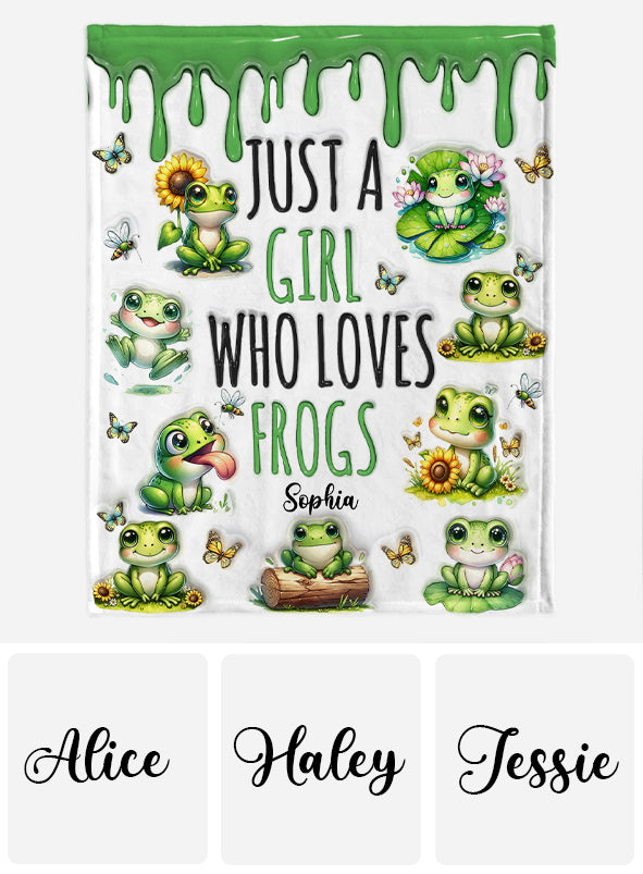 Juste une fille qui aime les grenouilles - Couverture grenouille personnalisée