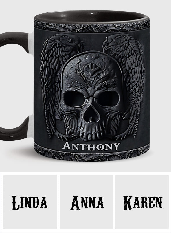 Mug à motif crâne personnalisé - Noir