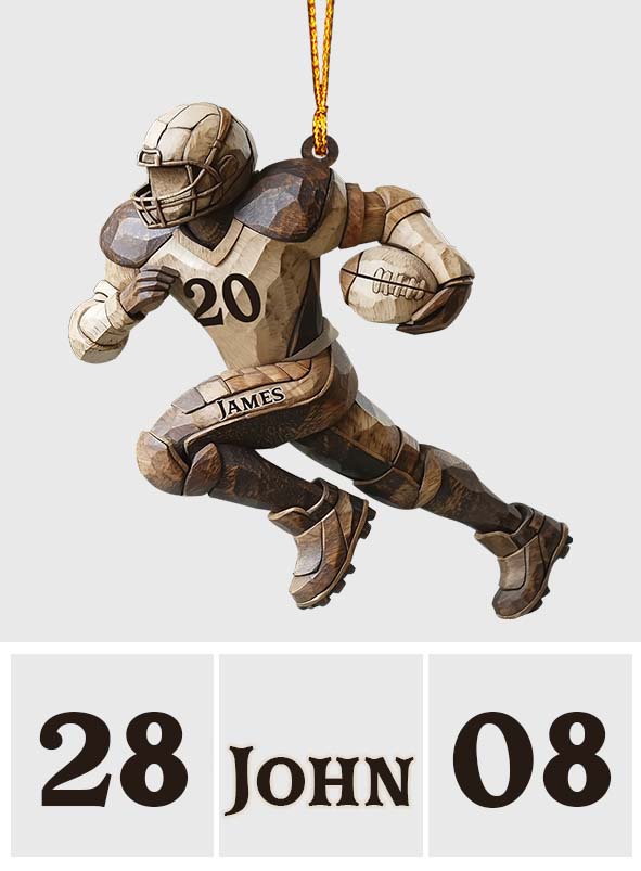 Strong One - Personalized Football Ornament