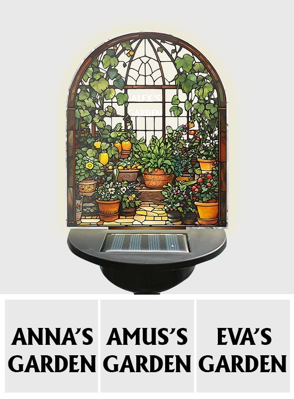 Serre - Lampe solaire de jardin personnalisée