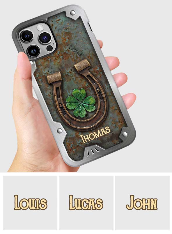 Lucky Horseshoe Shamrock - Personalized Horse Full Print Phone Case