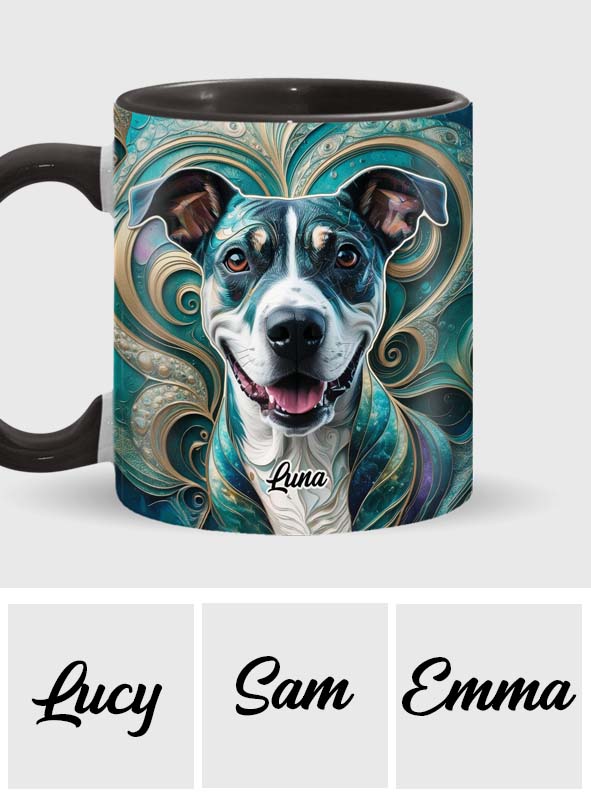 Psychedelic - Personalized Dog Accent Mug