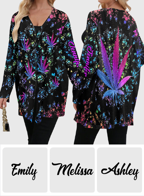 Stoner Chick - Personalized Weed Cardigan