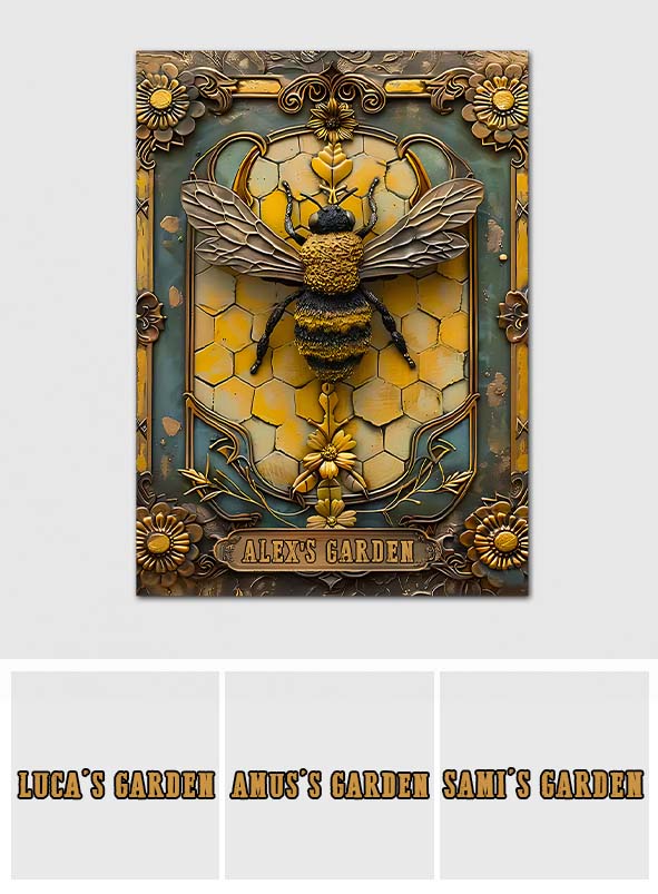 My Happy Place - Personalized Gardening Rectangle Metal Sign