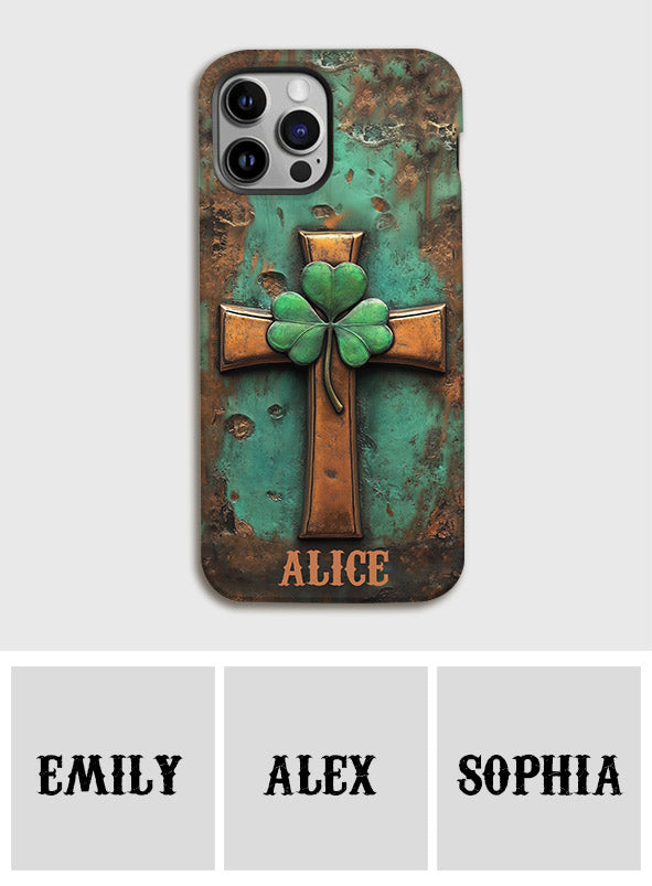 Vintage Irish Cross - Personalized Saint Patrick's Day Full Print Phone Case