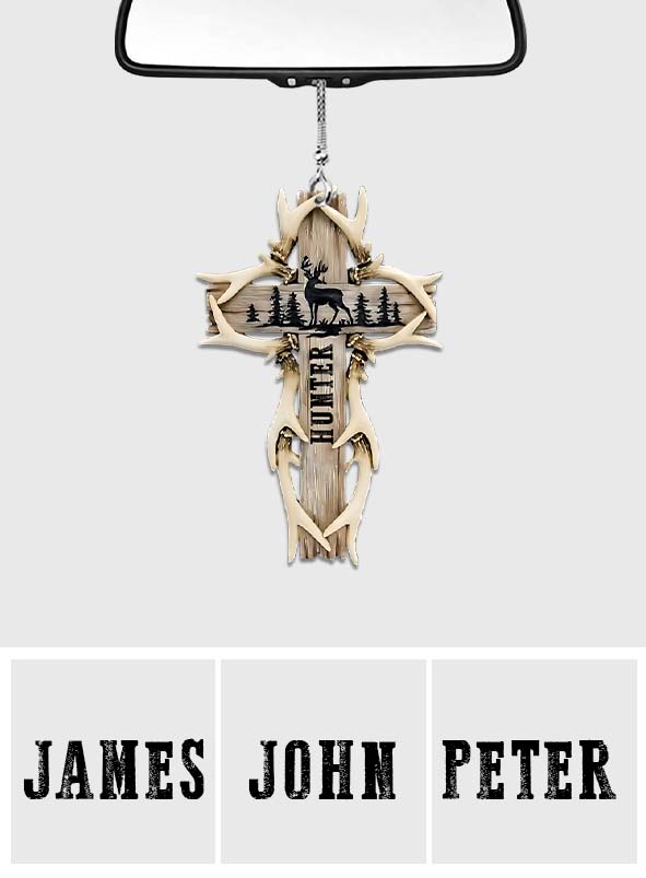 Cross Hanging Ornament - Personalized Hunting Car Ornament
