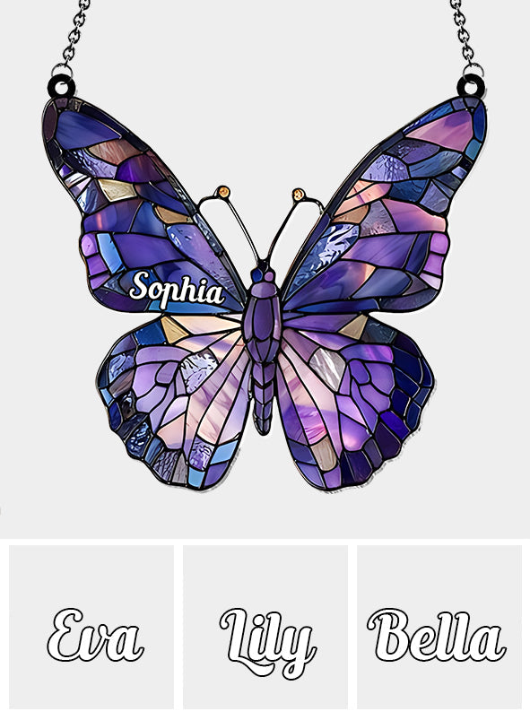 Magnifique papillon - Ornement attrape-soleil papillon personnalisé à suspendre à la fenêtre