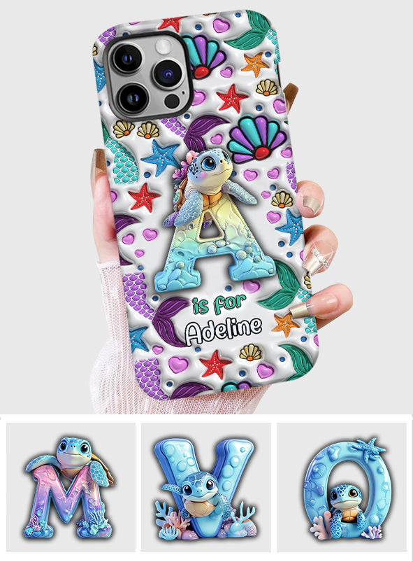 Tortues mignonnes - Coque de téléphone personnalisée avec imprimé tortue intégral