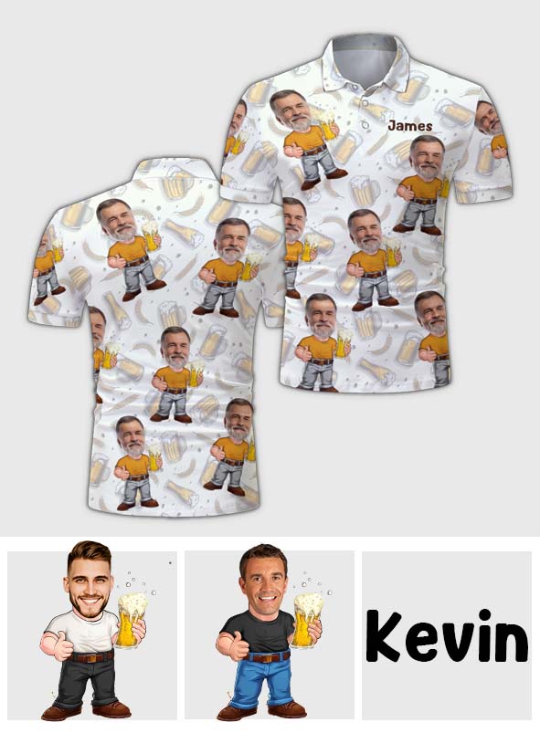 Funny Gift For Beer Lover - Personalized Beer Polo Shirt