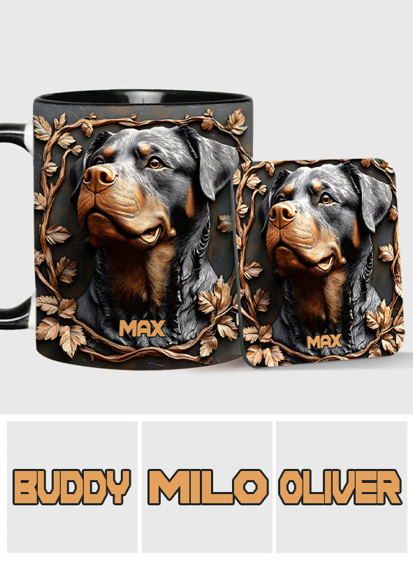 Strong Rottweiler - Personalized Dog Accent Mug