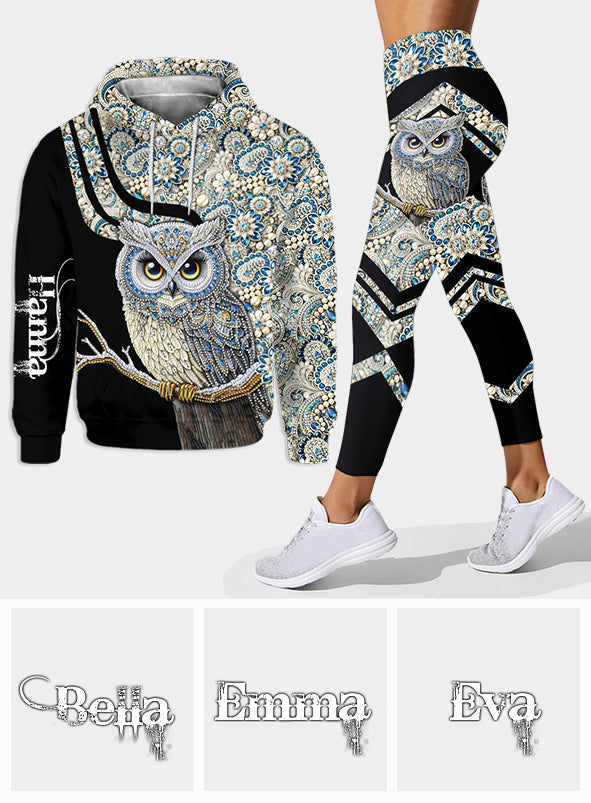 Magnifique hibou - Sweat à capuche et leggings personnalisés avec hibou