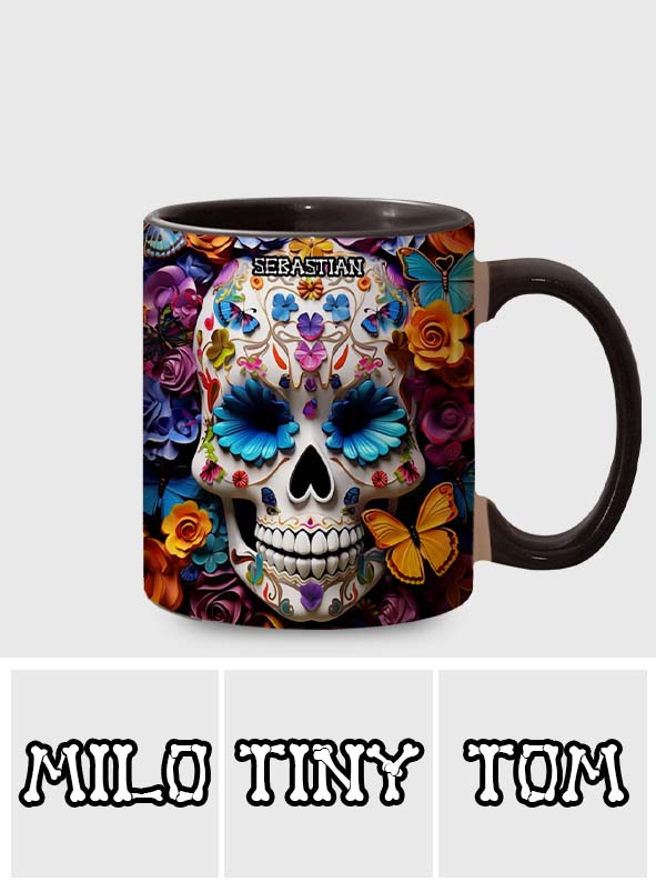 Mug personnalisé à motif crâne de sucre