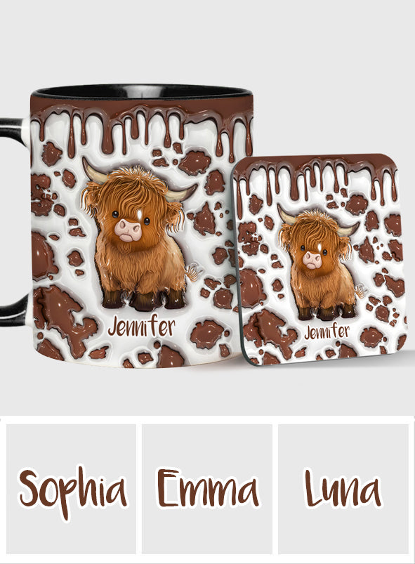 Just A Girl Who Loves Highland Cow - Personalized Accent Mug