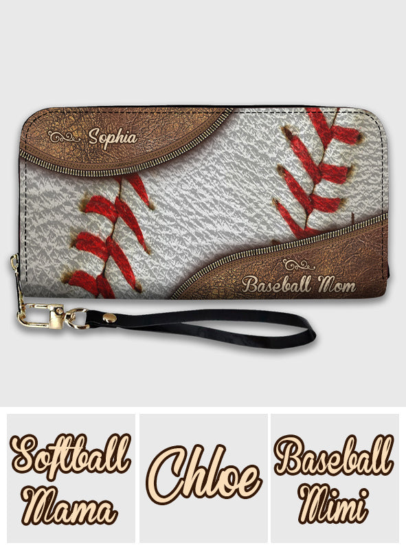Sport Mom - Personalized Mother Leather Long Wallet