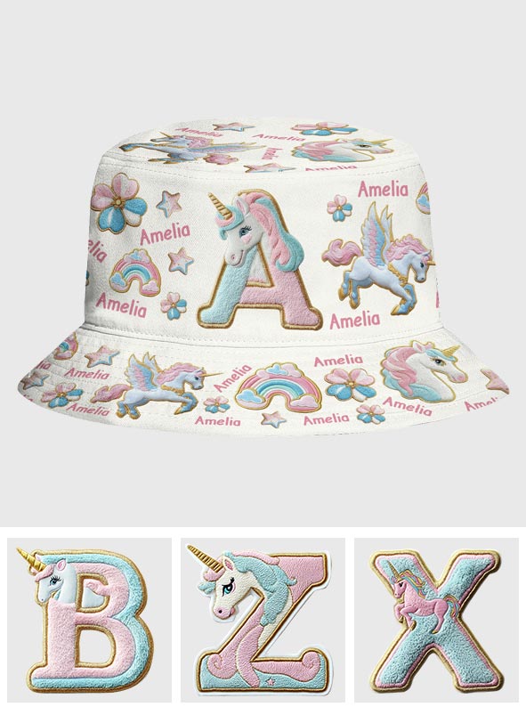 Magnifique alphabet licorne - Bob personnalisé pour enfant