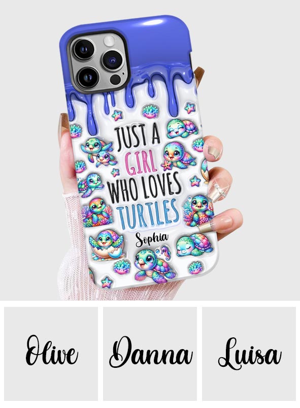 Just A Girl Who Loves Turtles - Personalized Turtle Full Print Phone Case