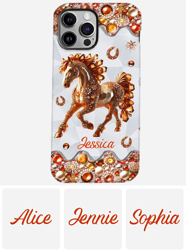 Just A Girl Who Loves Horses - Personalized Horse Full Print Phone Case