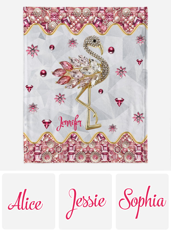 Juste une fille qui aime les flamants roses - Couverture flamant rose personnalisée