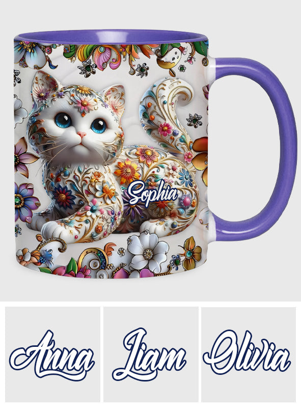 Beautiful Cat - Personalized Cat Accent Mug