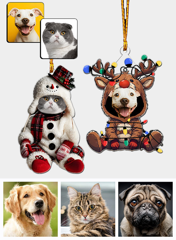 This Is How My Kids Look Like - Personalized Cat Custom Shaped Ornament