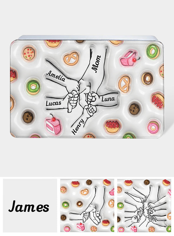 Cookies Mom Holding Hands - Personalized Mother Biscuit Tin